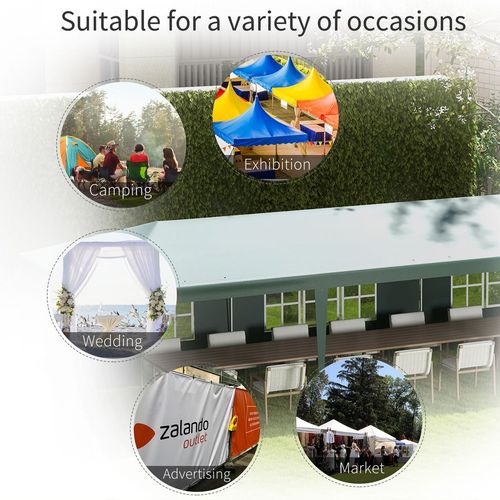 9m x 3m Outdoor Garden Gazebo Wedding Party Tent Canopy Marquee Green