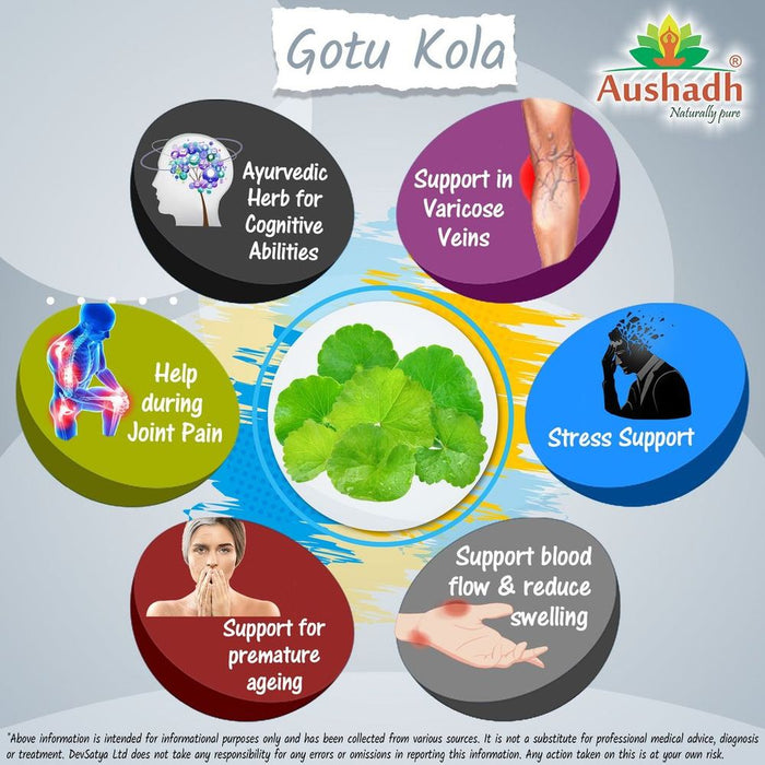 Premium Gotukola Capsules - Powerful Centella asiatica Supplement, Enhances Memory & Reduces Stress