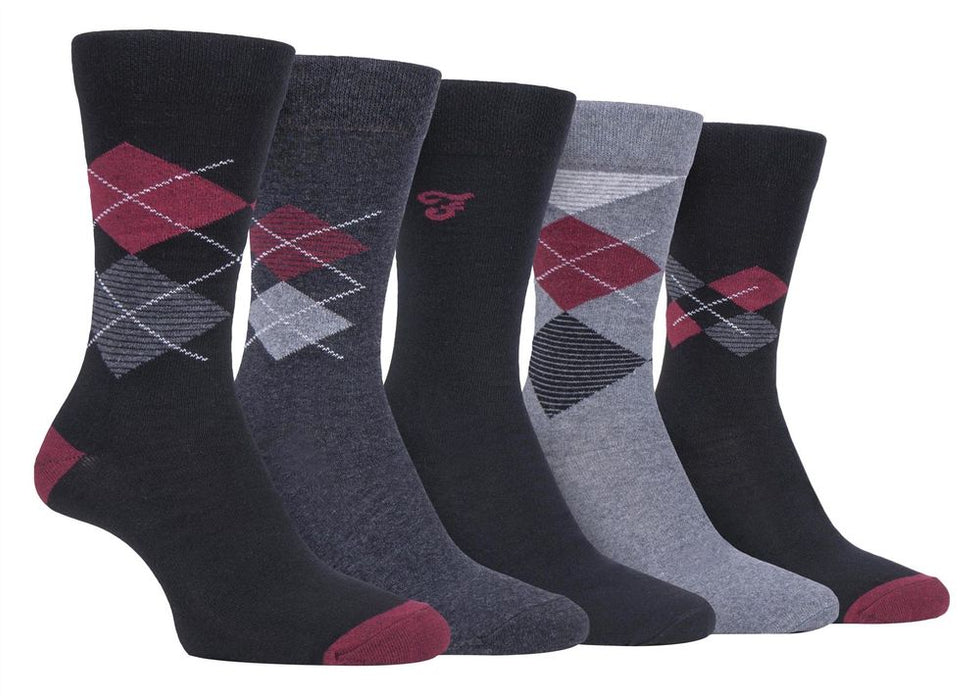 5 Pack Farah Classic Patterned Socks  - FCS270