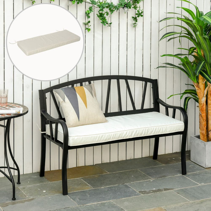 Outdoor Bench Cushion 2 Seater Loveseat Seat Pad Swing Furniture Cream White