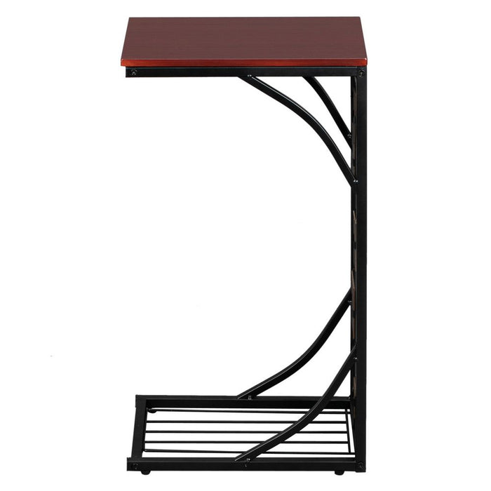 Iron Side Table Coffee Table Brown