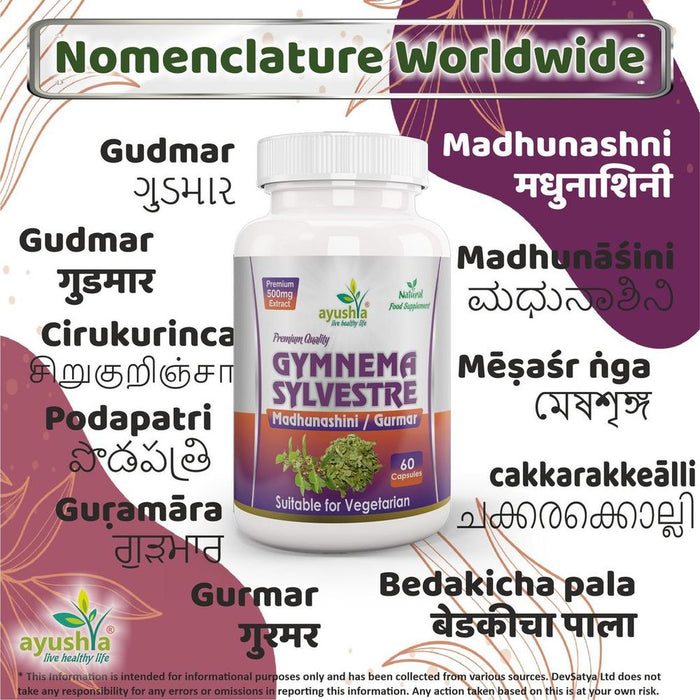 Gymnema Sylvestre (Madhunaashini) Capsule - Ayurvedic Herb for Sugar Control