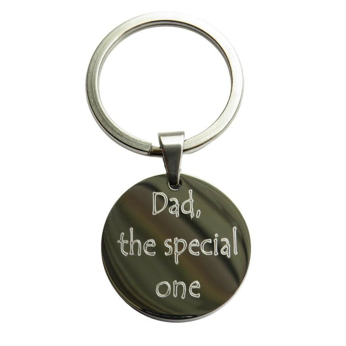 Dad the Special One - Engraved Round Keyring