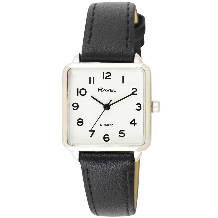 Ravel Women's Rectangular Fashion Watch R0139 - White Face, Multiple Colors