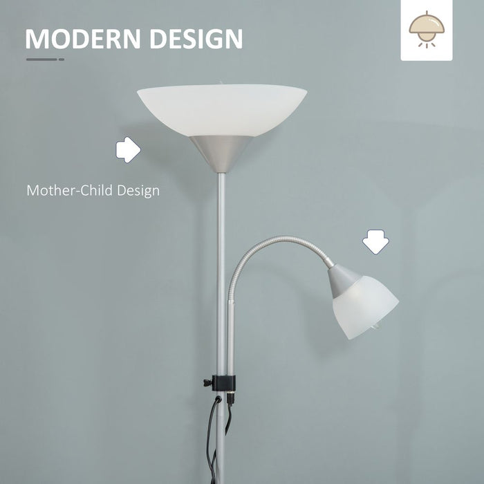 Stunning Steel Duo-Head Floor Lamp for Elegant Homes