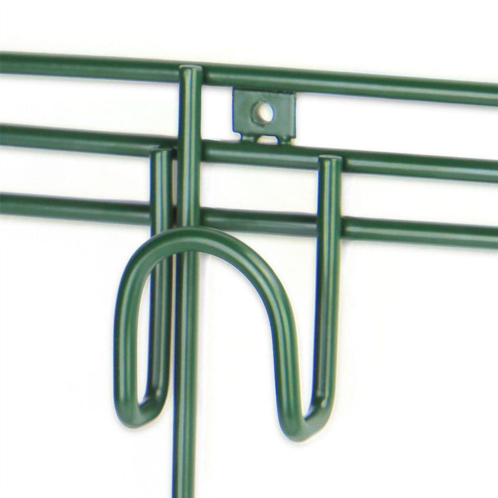 Garden Tool Rack | M&W | Organize & Access Your Tools | Wall-Mounted | Green Finish | Steel Material