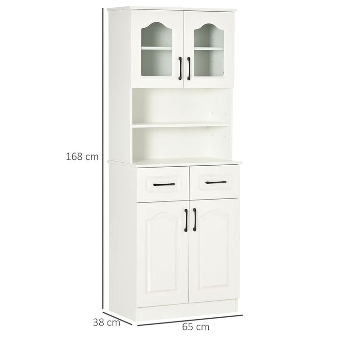 168cm Kitchen Cupboard Storage Cabinet - Shelves & Drawers - White - Professional Seller - Best Quality