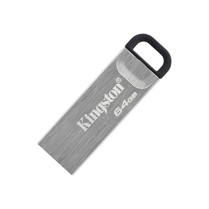 Kingston DataTraveler Kyson USB 3.2 Gen 1 Flash Drive 64GB - Stylish Capless Metal Case