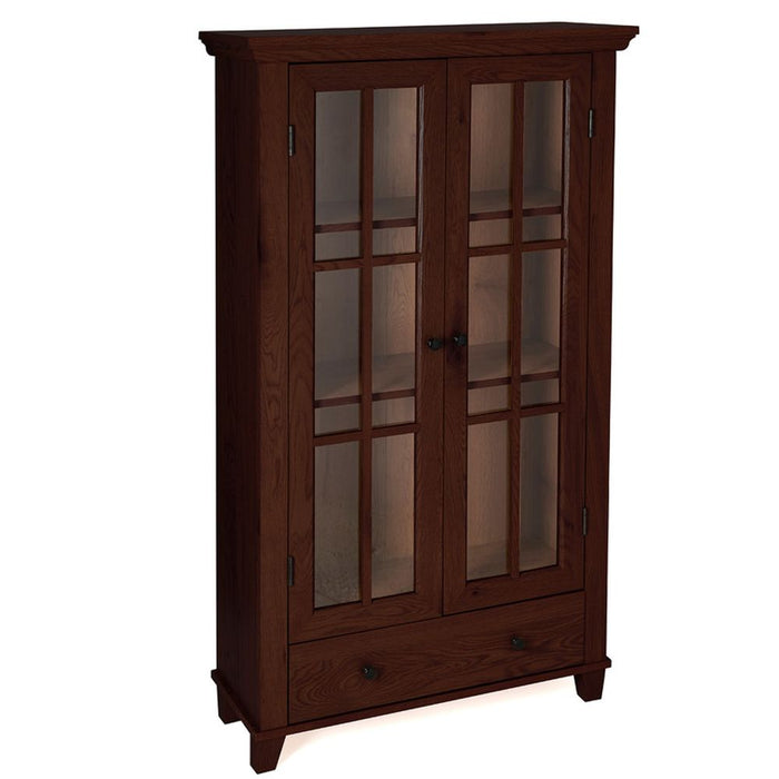 Stylish Mahogany Storage Cabinet - Ideal for DVD's, CD's, Books & Ornaments - Durable & Easy Assembly