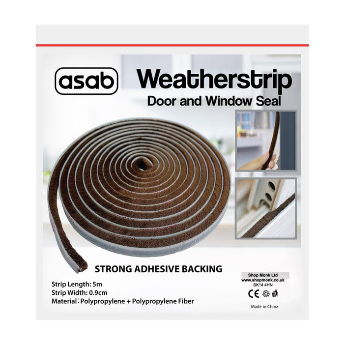 ASAB Adhesive Pile Weatherstrip - Soundproof, Windproof, Dust Proof