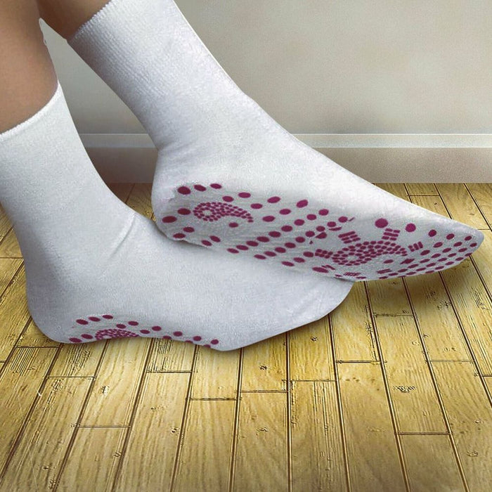 Premium Envie Tourmaline Magnetic Health Socks - White