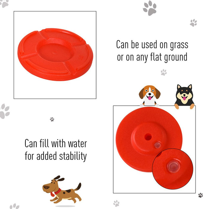 PawHut Dog Agility Equipment Training Portable Obstacle for Pet w/Adjustable Hurdles, Jumping Ring, Weave Poles