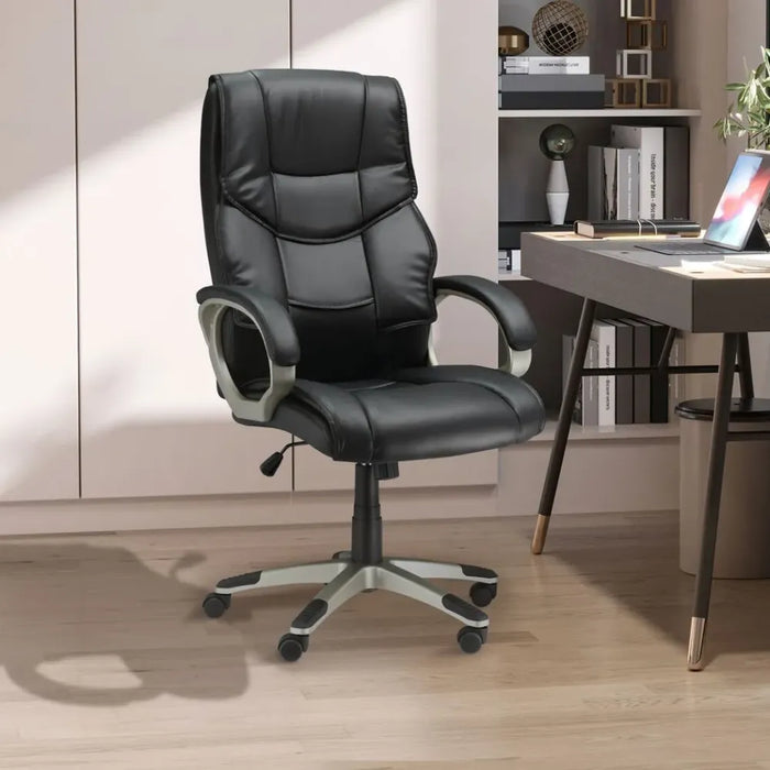 Executive Computer Office Desk Chair PU Leather Swivel Chairs High Back