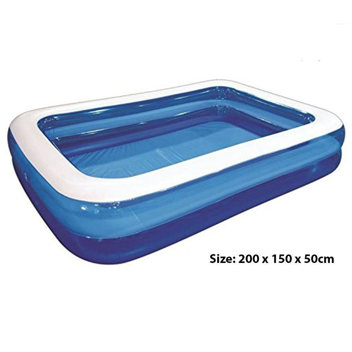 Large Inflatable Swimming Pool: Outdoor Garden Family Fun, LED Lit Option, Easy Inflation & Drain