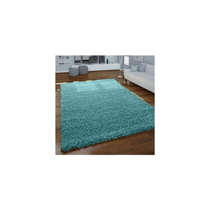 Premium Duck Egg Blue Shaggy Rug - 160 x 230 - High Quality & Soft Texture - Perfect for Any Room!