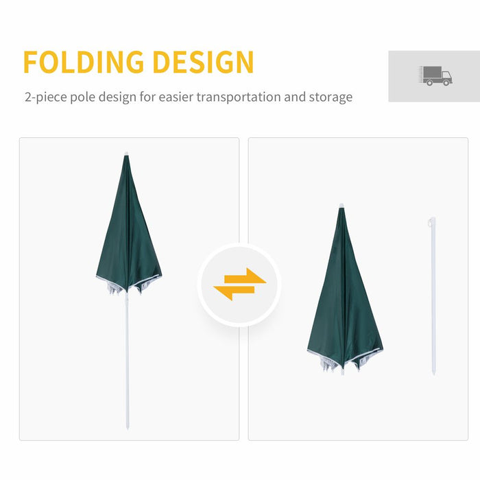 Premium Outsunny Fishing Umbrella - Relax in Style with a Durable Outdoor Sun Shelter & Shade Canopy