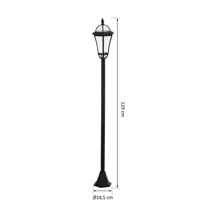 Solar-Powered LED Garden Post Lights - 2 PCS, Black