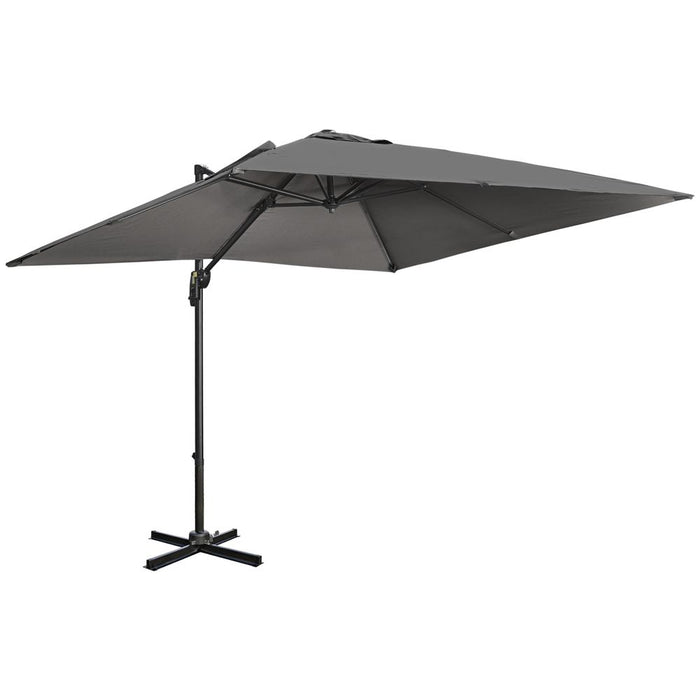 Premium 2.7 x 2.7 m Cantilever Parasol Umbrella | Dark Grey | Strong & Easy to Use