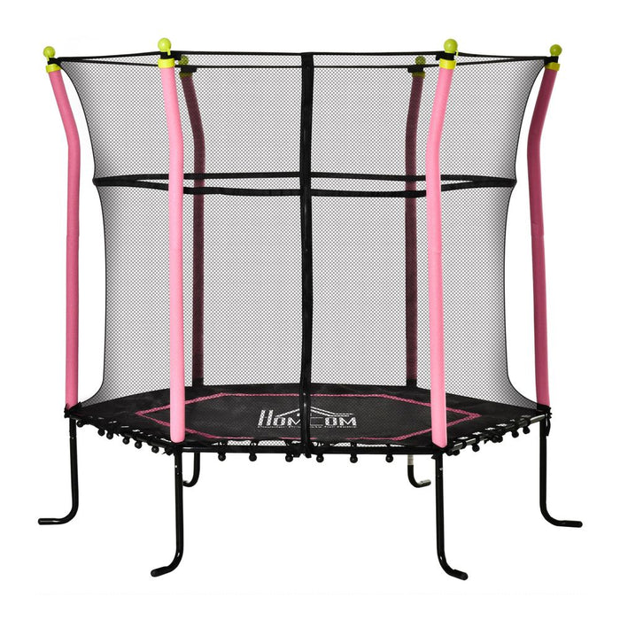 Premium 5.2FT Kids Trampoline - Enclosure & Indoor/Outdoor Use - 3-10 Years - Pink