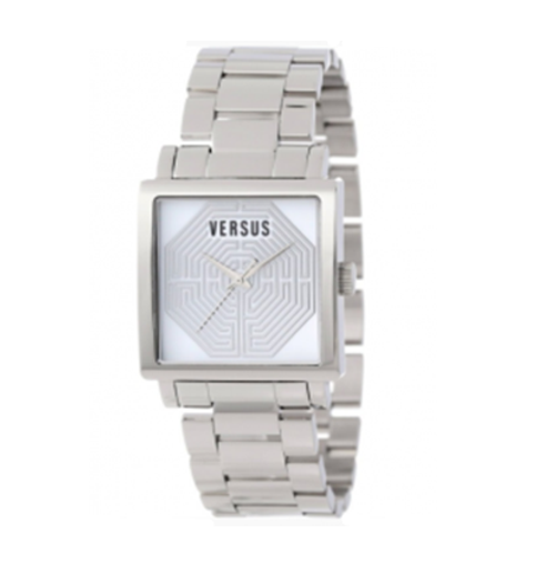 Versus Versace Ladies Fashion White face Silver tone Bracelet watch  - CLEARANCE NEEDS RE-BATTERY