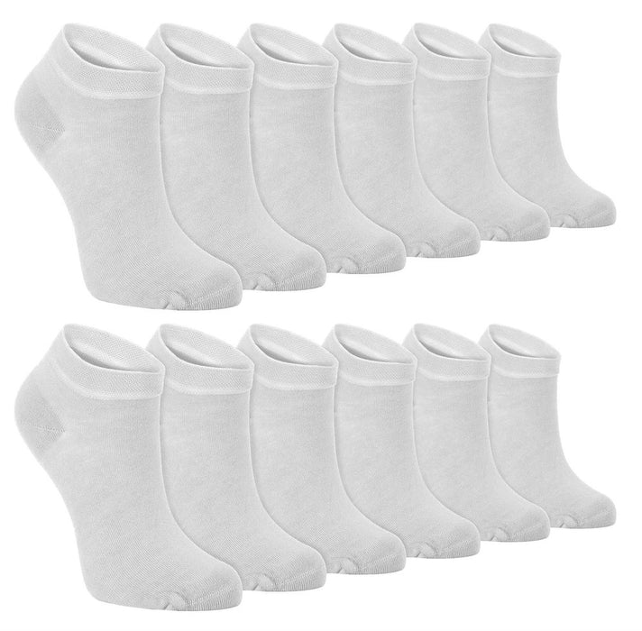 Mens 12 Pack Bamboo Trainer Socks - TR1