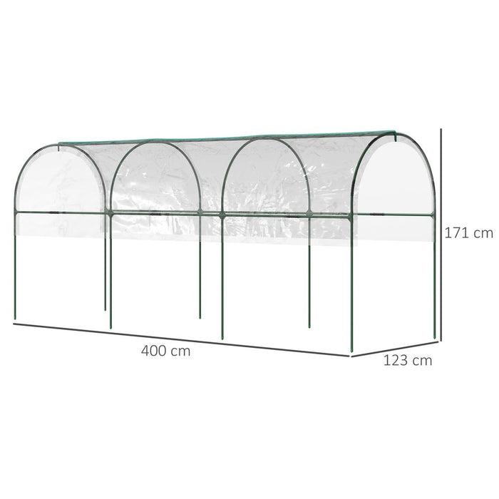 Outsunny Tomato Greenhouse with Top Tap, Pointed Bottom and Guy Ropes, Clear