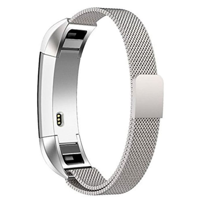 Aquarius Milanese Fitbit Alta Replacement Strap - Silver