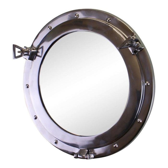 Premium Quality Silver Metal Port Hole Mirror, 40cm