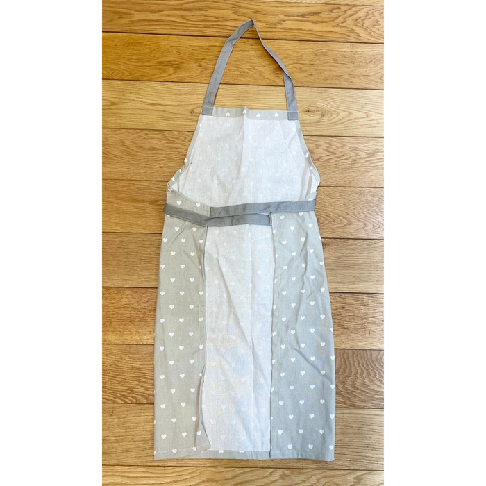 Premium Cotton Grey Heart Print Kitchen Apron