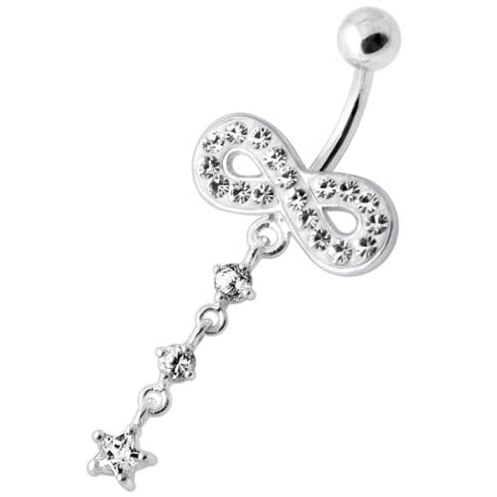 Infinity with Star Jeweled Navel Ring