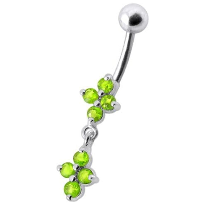 Fancy  Studded Dangling Body Jewelry Navel Ring