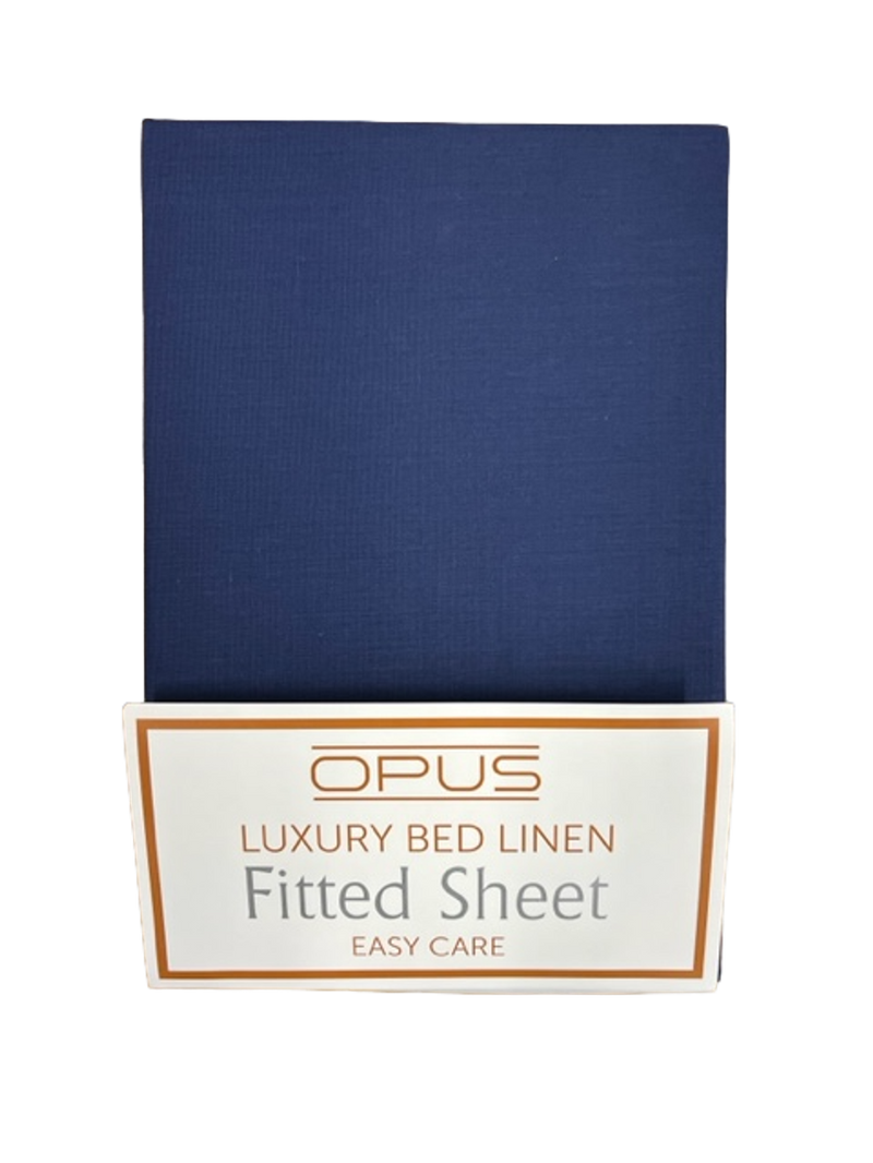 Opus Polycotton Bedding - Easy care, pink, silver, grey, navy, white, fitted & flat sheets, pillowcase pairs.