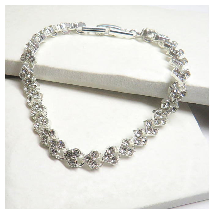 Diamante Heart Tennis Bracelet | Ideal Birthday or Christmas Gift