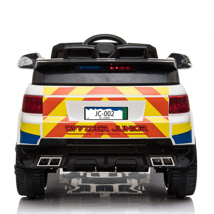 LEADZM Dual Drive 12V 7Ah Police Car with 2.4G Remote Control White