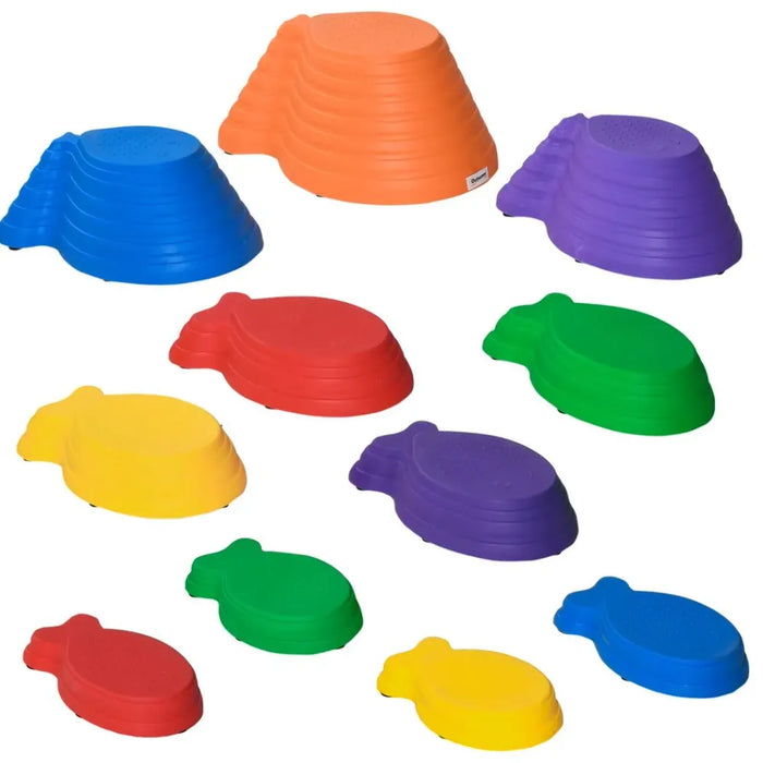 Premium Fish Shaped Balance Stepping Stones - Perfect for Kids - Multicoloured