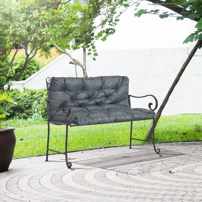 Premium Outdoor Bench Cushion - Dark Grey - Water and Stain Resistant - High-Quality Replacement