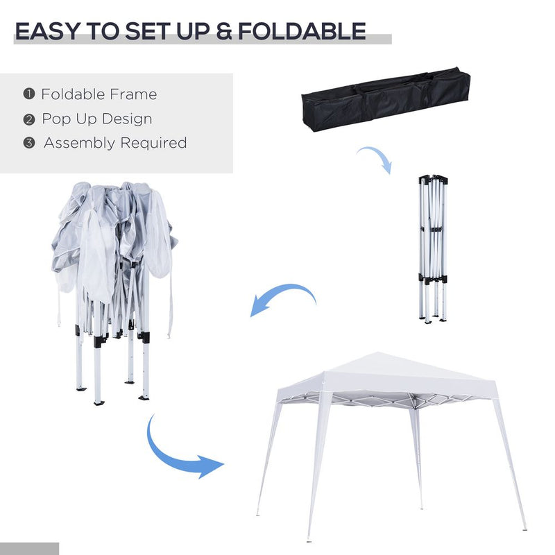 Outsunny Pop-Up Tent: Spacious 3x3m Gazebo - Perfect for Picnics, Events, Festivals - High Quality, Easy Setup