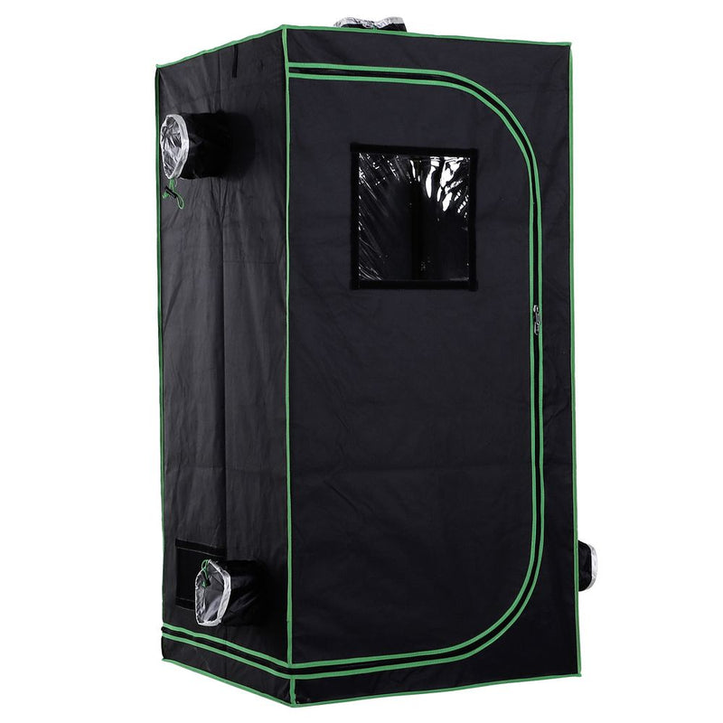 Outsunny Mylar Hydroponic Grow Tent w/ Floor Tray for Indoor Plant 80x80x160cm