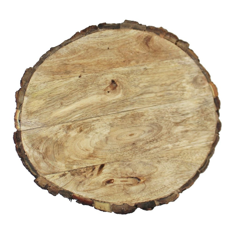 Premium Wooden Bark Chopping/Serving Board - 30cm