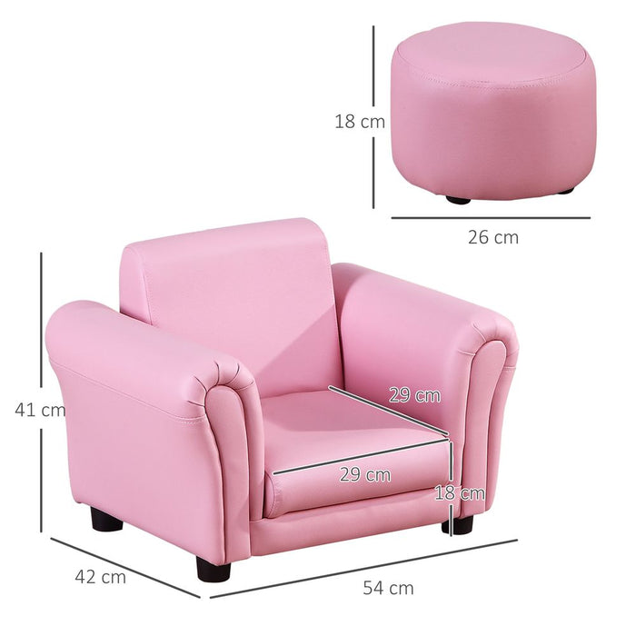 Premium Pink Kids Sofa Chair Set | Comfortable & Durable | Playroom & Bedroom Furniture