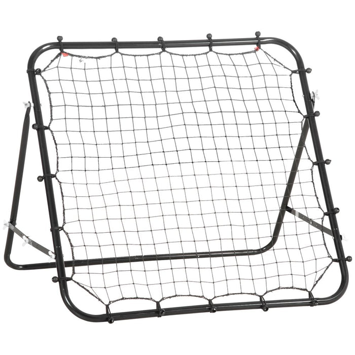 HOMCOM Rebounder Net Goal for Kids Adults Baseball Football Training Black