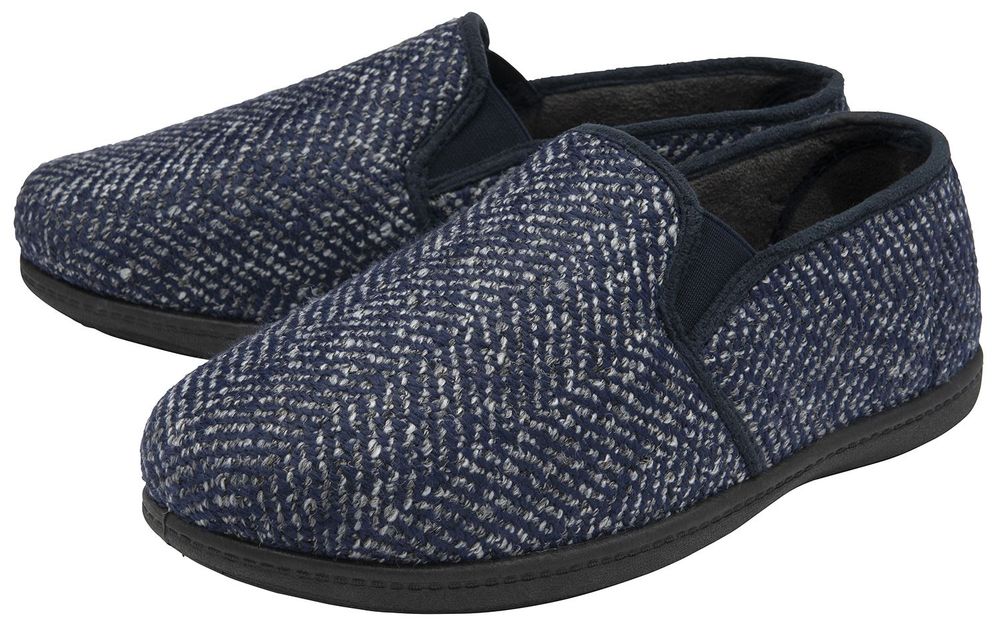 Dunlop - Men's Joel Slippers: Memory Foam, Comfy Cosy, Hard-wearing Traction, Perfect Grip, Luxurious Quality