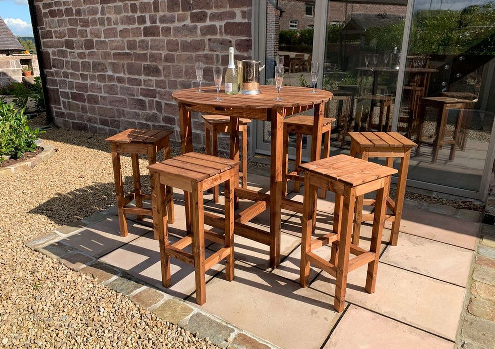 Premium Outdoor Bar Set - Solid Wood, Stylish Design, 4 Seater, Rot Free Guarantee