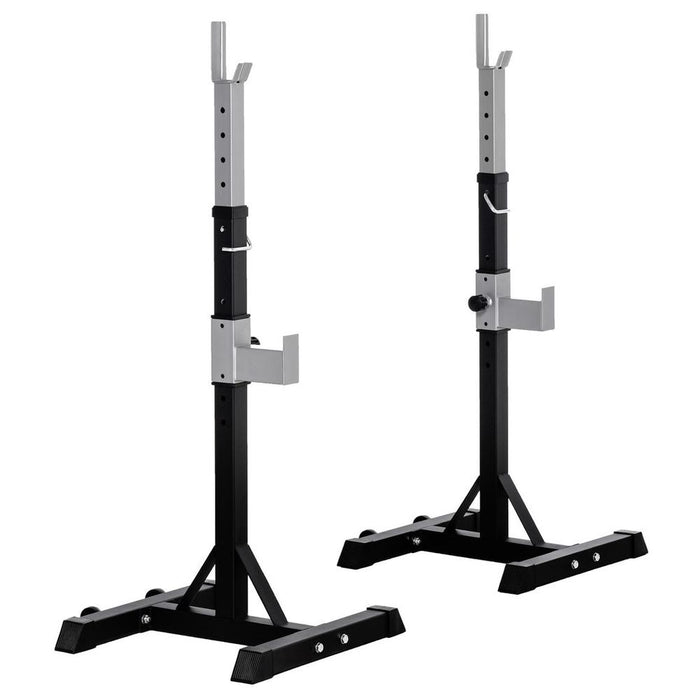 Premium Barbell Squat Rack - Heavy-Duty Steel Construction - Adjustable Height - Portable & Stable