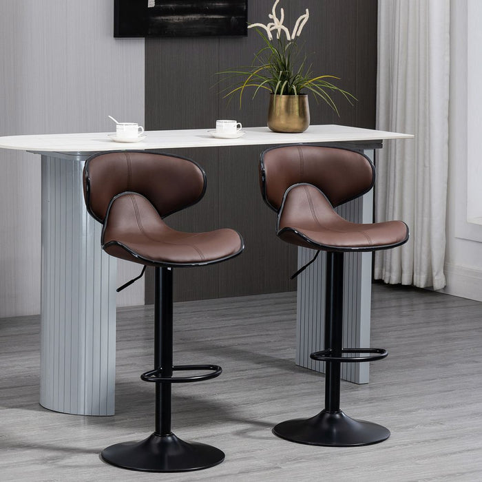 Premium Quality, Set of 2, Steel Frame Barstools with Footrest and Backrest - Perfect for Any Style