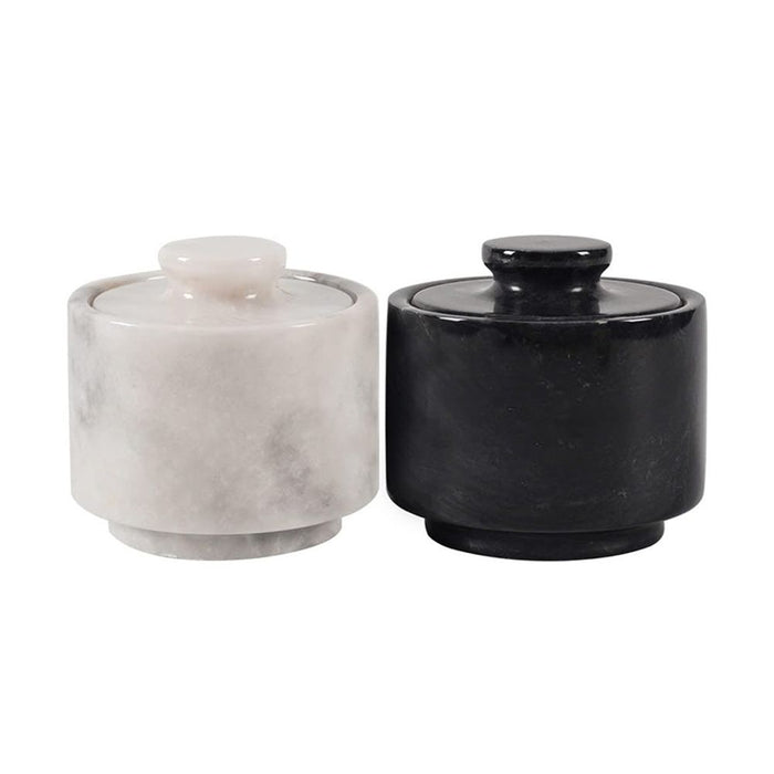 Premium Marble Salt Cellar Set - Kitchen Décor - High Quality - Set of 2