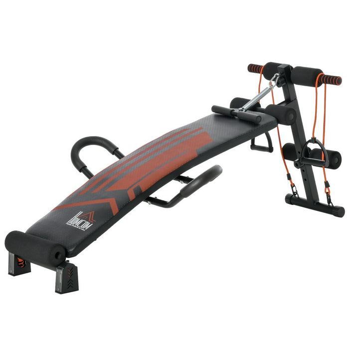 HOMCOM Multifunctional Sit Up Bench with Headrest - Ultimate Ab Exercise Equipment of Superior Quality