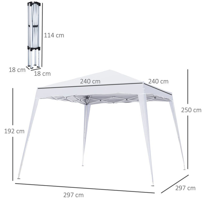 Outsunny Pop-Up Tent: Spacious 3x3m Gazebo - Perfect for Picnics, Events, Festivals - High Quality, Easy Setup