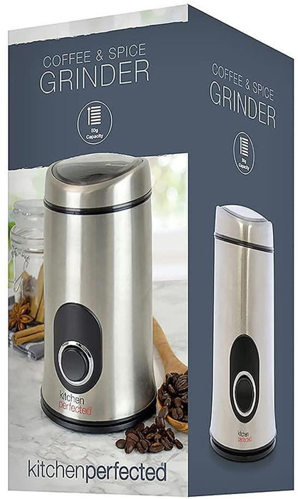 Lloytron E5602SS Coffee/Spice Grinder - Stainless Steel Blade, One-Touch Operation - Perfect for Coffee, Herbs, and Spices