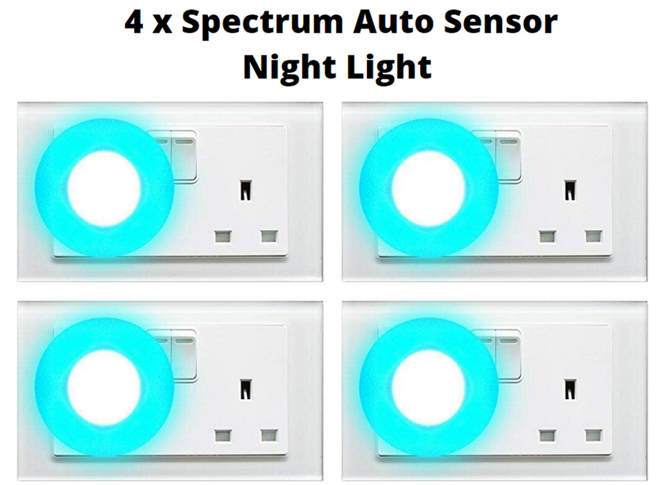 4 x Spectrum Automatic Sensor LED Night Light - Blue